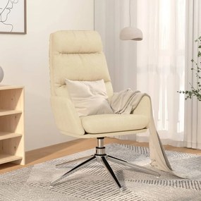 vidaXL Scaun de relaxare, crem, material textil
