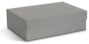 Cutii de depozitare gri 3 buc. din carton cu capac, decorative 42,5x29,5x13 cm Kian Paper Laminate – Bigso