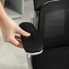 Vinsetto Scaun de Birou Ergonomic cu Tetieră Detașabilă Negru | Aosom Romania