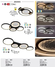 Plafoniera LED cu telecomanda Aranis 59x45cm