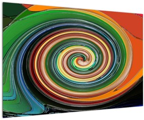 Tablou abstract - spirala colorata (90x60 cm)