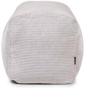 Fotoliu bean bag crem cu tapițerie din catifea reiată Plus 100 Lounge – SLOWDOWN