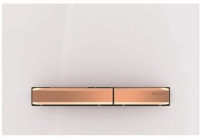 Clapeta de actionare spalare, alb roz auriu Alb detalii rose/gold