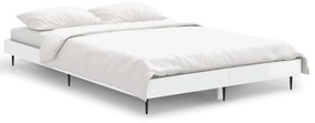 832295 vidaXL Cadru de pat, alb extralucios, 120x190 cm, lemn prelucrat
