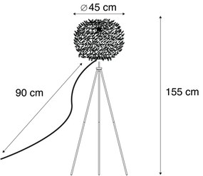 Lampă de podea inteligentă romantică albă cu Wi-Fi A60 - Feather