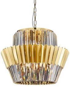 Lustră pe lanț DONNA 12xE14/40W/230V d. 55 cm auriu