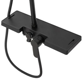 Baterie pentru dus Bravo negru mat - H 105 cm
