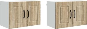 vidaXL Dulap de bucătărie cu raft 2 pcs Stejar Sonoma 60 x 31 x 40 cm