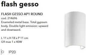 Aplica de perete up/down FLASH GESSO AP1 ROUND 214696