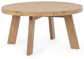 Masuta de cafea din lemn de teak reciclat, natur, Ø 80 cm, Bolivar Bizzotto