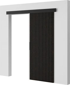 Ușă glisantă Perion – 86x1.6x205 cm – Wenge / Negru