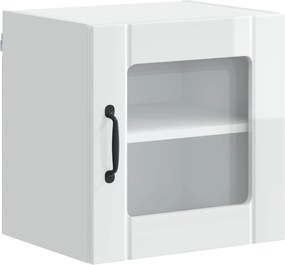 vidaXL Dulap de bucătărie Alb lucios 40 x 31 x 40 cm Lemn compozit