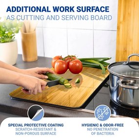 Protecții de aragaz 2 buc. din sticlă temperată 52x30 cm Wooden – Maximex