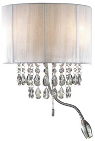 Ideal Lux - Aplică LED de perete OPERA, 2xE14/40W/230V + LED/1W, alb