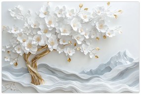 Tablou – Arborele vieții 3D elegant (90x60 cm)