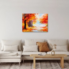 Tablou - Pictura, toamna colorată (70x50 cm)