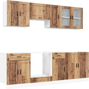 vidaXL Set de dulapuri de bucătărie 8 piese „Kalmar” Lemn vechi lemn