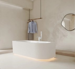 Cada freestanding Yara LED, colt perete stanga, iluminare LED, acril, Alb lucios,160 cm, 5021L LED