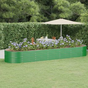 Jardiniera gradina verde 510x140x68cm otel vopsit electrostatic 1, Verde, 510 x 140 x 68 cm