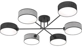 Lustru aplicat MAGA 6xE14/10W/230V negru/gri
