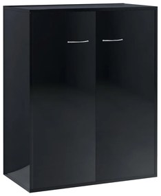 800736 vidaXL Servantă, negru lucios, 60 x 30 x 75 cm, PAL