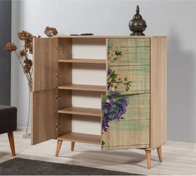 Dulap Mega Sonoma Oak Flowers II