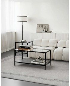 Covor gri deschis din lână 133x190 cm Morphic Rocca – Agnella