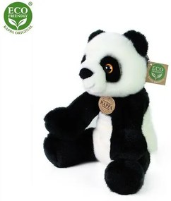 Panda din pluș Rappa, alb-negru, 27 cm