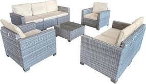 Set mobilier de grădină Avenberg DORADA gri/gri