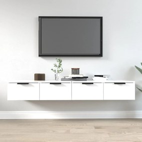 Dulapuri de perete, 2 buc., alb, 68x30x20 cm, lemn compozit Alb