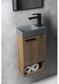 Chiuvetă mică pentru WC gri din beton 31x17 cm Piccolino – Sapho