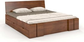 Pat lemn masiv TerraCraft Model 4 cu Sertar Fag Personalizabil - 200x200, Alb Pur