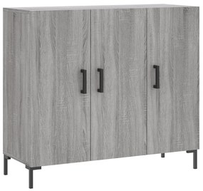 828114 vidaXL Dulap, gri sonoma, 90x34x80 cm, lemn compozit