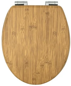 Capac WC AWD MDF Bamboo, universal, cu inchidere lenta, 37 x 45.5 x 4.5 cm