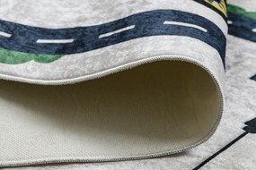 BAMBINO 2223 covor lavabil Străzi, mașini pentru copii anti-alunecare cremă - SECUNDAR-COTATI PRODUSUL