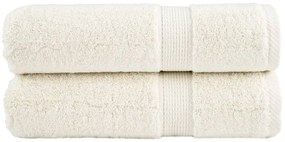 vidaXL Prosoape de duș premium SOLUND 2 buc. crem 70x140 cm 600 gsm