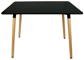 Set de sufragerie negru 1 + 4, masa BERGEN 120 + scaune BALI MARK
