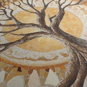 Tablou – Arborele vieții auriu în mozaic (90x60 cm)