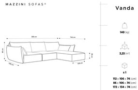 Colțar bej (pe partea dreaptă) Vanda – Mazzini Sofas