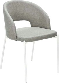 Scaun K486, gri/alb, stofa clasica/metal, 51x57x77 cm