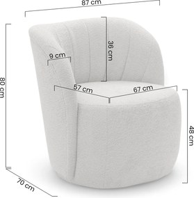 Fotoliu relaxare Soya - boucle bej Catch Me 02