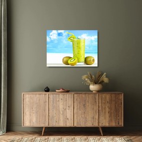 Tablou pe sticlă - smoothie kiwi (70x50 cm)
