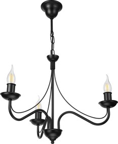 Candelabru pe lanț ANTON 3xE14/15W/230V negru