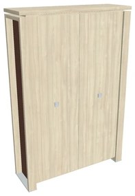 Dulap înalt pentru haine Verno+ S 140 x 46 x 210 cm, salcâm / maro