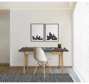 Birou cu aspect de lemn de stejar 70x140 cm Nice – Woodman