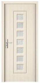 Usa Interior din MDF Novo Doors ND236, Cadru din Lemn Masiv, Geam Sablat, KIT COMPLET, Toc , Manere si balamale incluse (Culoare: Stejar Auriu, Toc: