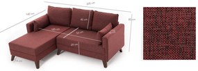 Canapea extensibilă Bellina (bordo) (S). 1063025