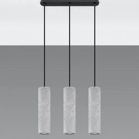 Sollux SL.0655 - Lustr LUVO 3xGU10/40W/230V beton/negru pe cablu