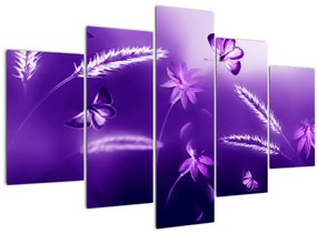 Tablou - Lunca cu fluturi (150x105 cm)