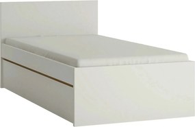 Pat GLOBO 90x200, alb, PAL laminat, cu spatiu pentru depozitare